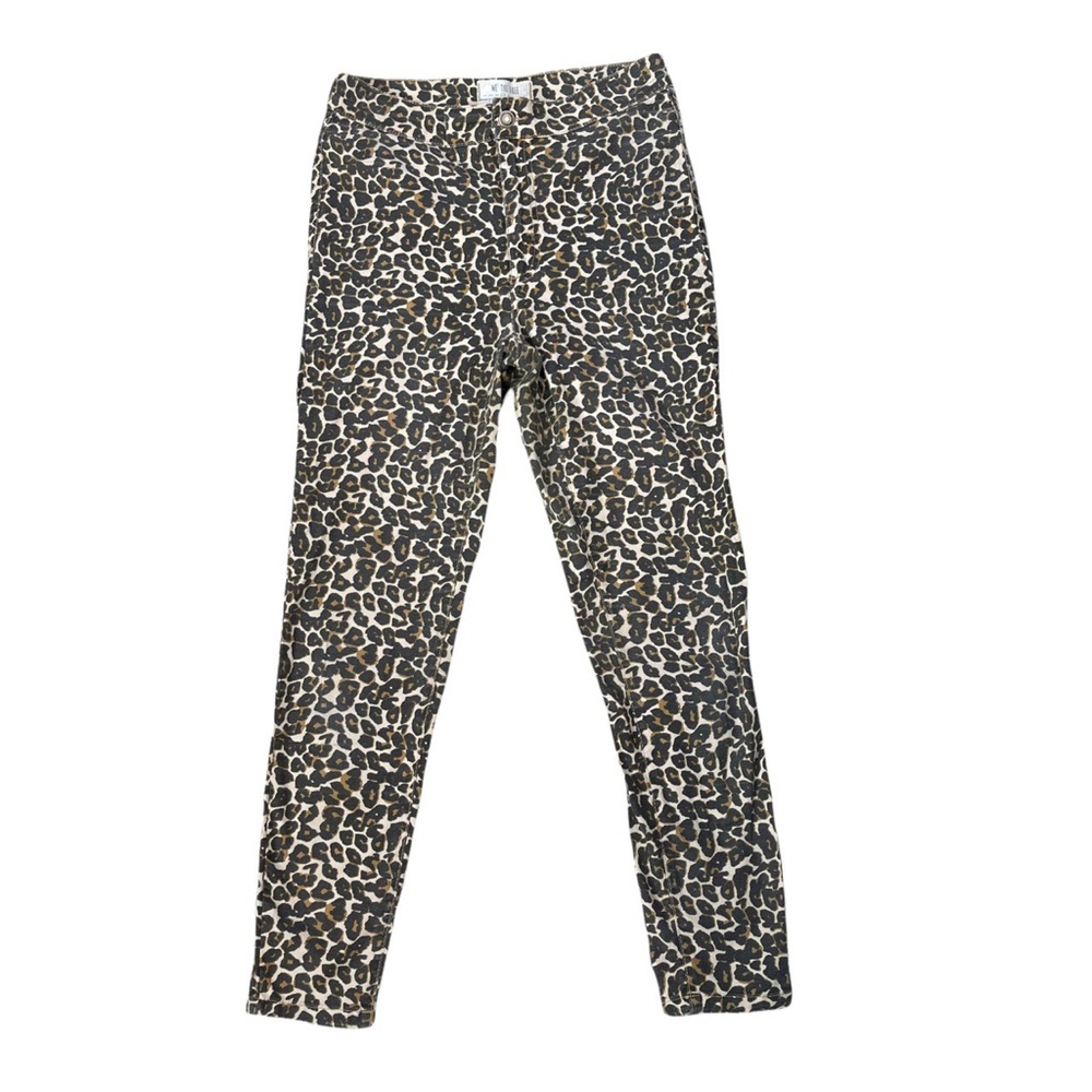 Free people leopard print cropped stretchy jeans